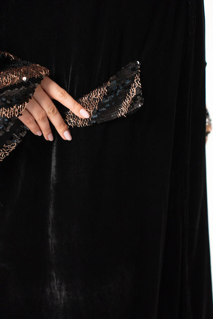 Black velvet  and Gold sequence