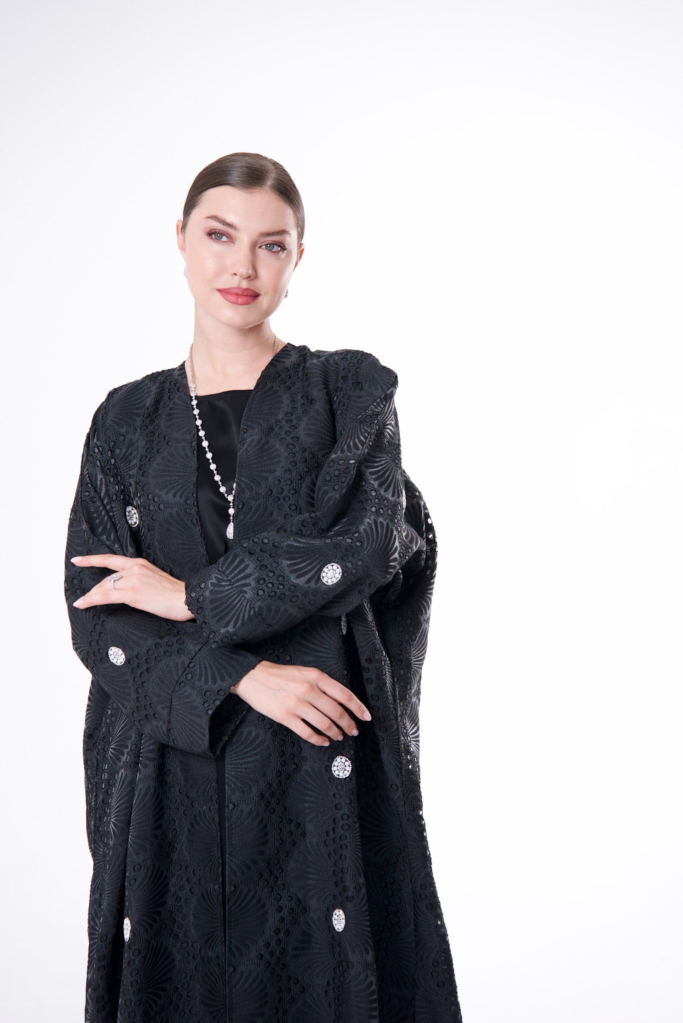Pearl abaya Bisht