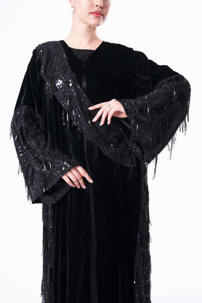 Black velvet and sequence