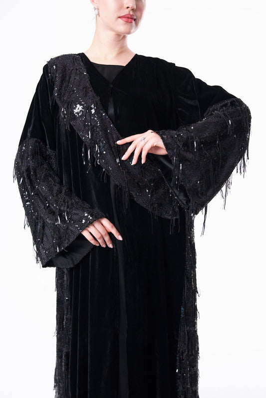 Black velvet and sequence