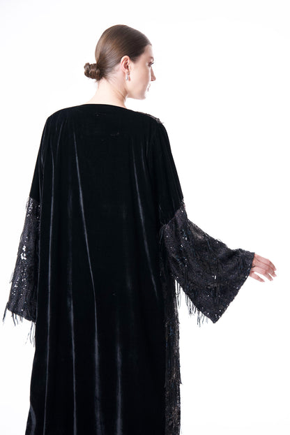 Black velvet and sequence