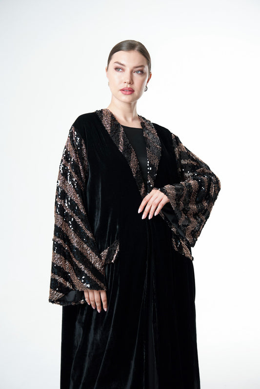 Black velvet  and Gold sequence