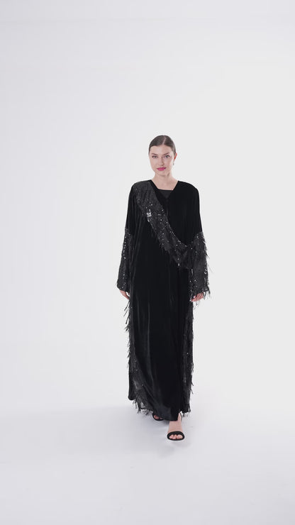 Black velvet and sequence